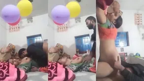 Cheating village bhabhi drilled hard by hubby’s friend on birthday