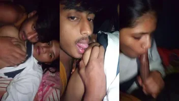 Desi village cousin sister’s boobs sucked and getting a blowjob