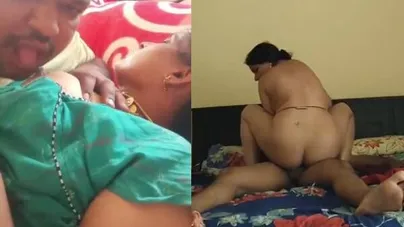 Sexy mallu aunty’s boobs sucking and cock riding with husband