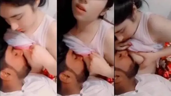 Young Lahore girl Shazia’s cute boobs sucking by lover mms