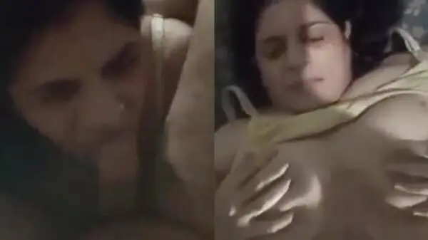 Busty Lahori aunty giving head & fucked secretly by nephew