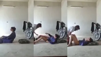 Cute Pakistani housewife quick sex with servant inside outhouse