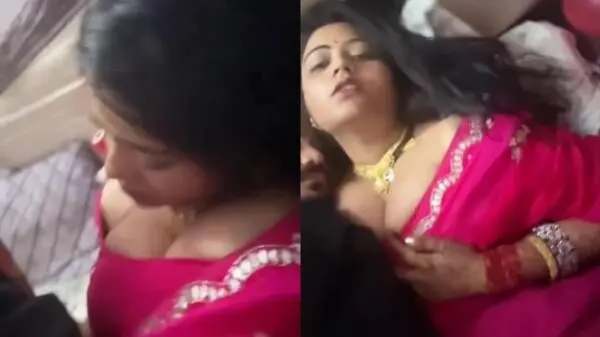 Newlywed, big boobs Dhaka wife in saree fucked by husband