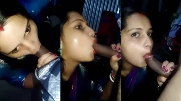 Cute desi bhabhi giving blowjob to devar to make him cum