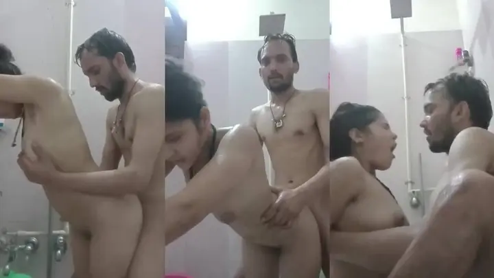Horny desi honeymoon couple steamy sex inside bathroom