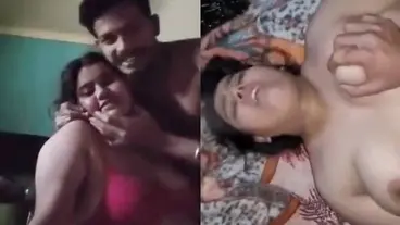 Chubby, big boobs housewife’s pussy fucking with oiled dick