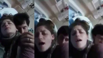 Hot Irani wife asks husband to fuck her in hospital bed