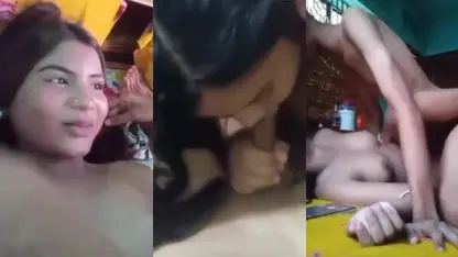 Famous Bangladeshi TikToker babe sucking dick and sex viral