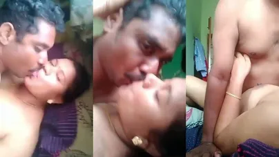 Mature Tamil couple kissing and fucking mms clip