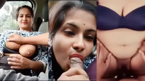 Sexy desi girlfriend sucks bf’s dick inside car and fucks in Oyo