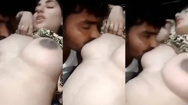 Beautiful Indian wife Nazrin’s big, round boobs sucking mms
